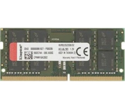 Оперативная память KINGSTON Оперативная память Valueram KVR32S22D8/32 DDR4 - 1x 32ГБ 3200МГц, для ноутбуков (SO-DIMM), Ret
