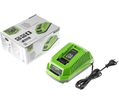 Триммер электрический GREENWORKS Триммер электрический GD40BCK4, аккумуляторный, 40В, 4Ач, с ЗУ [1301507ub]