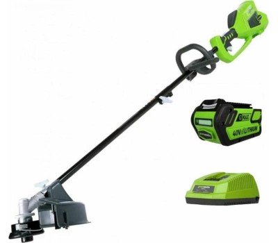 Триммер электрический GREENWORKS Триммер электрический GD40BCK4, аккумуляторный, 40В, 4Ач, с ЗУ [1301507ub]