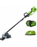 Триммер электрический GREENWORKS Триммер электрический GD40BCK4, аккумуляторный, 40В, 4Ач, с ЗУ [1301507ub]