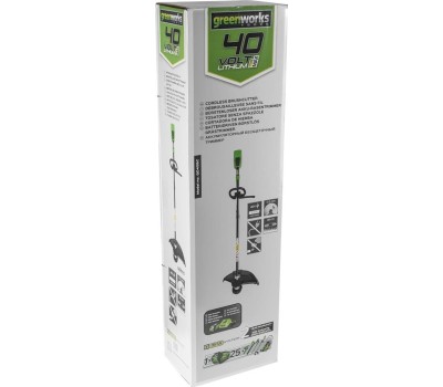Триммер электрический GREENWORKS Триммер электрический GD40BCK4, аккумуляторный, 40В, 4Ач, с ЗУ [1301507ub]