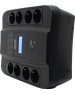PowerCom Spider SPD-900U LCD USB ИБП {Line-Interactive, 900VA / 540W, 8xEURO: 4 с резервным питанием, 4 с фильтрацией, USB/USB-порт зарядки 2.4 А} (1456263)