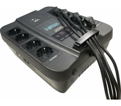 PowerCom Spider SPD-900U LCD USB ИБП {Line-Interactive, 900VA / 540W, 8xEURO: 4 с резервным питанием, 4 с фильтрацией, USB/USB-порт зарядки 2.4 А} (1456263)