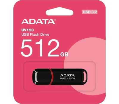 Флешка A-DATA Флешка USB AUV150 512ГБ, USB3.0, черный [auv150-512g-rbk]
