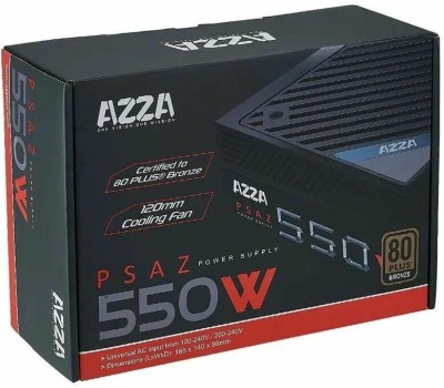 Блок питания AZZA Блок питания PSAZ-550W, 550Вт, 80 PLUS BRONZE, 120мм, черный, retail