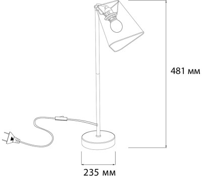 ESCADA Настольный светильник 10185/L E14*40W Black