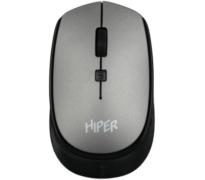 Мышь беспроводная HIPER Мышь беспроводная HOMW-081 /1000-1600 dpi/оптический/4 кнопки/Soft-touch покрытие/USB-приемник/2,4 ГГц/батарея 1хАА/серый (HOMW-081)