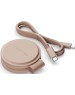 SATECHI Переносное зарядное устройство Qi2 OntheGo 2-in-1 Wireless Charger. Цвет: нежно-розовый