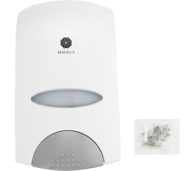 МАГНУС - Дозатор жидкого МЫЛА, пластик АБС, БЕЛЫЙ, 1000 мл 687