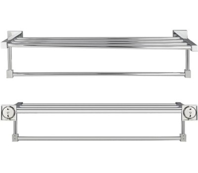 GFmark - Полка для полотенца с опорой, на квадратном основании, цвет ХРОМ. 84142