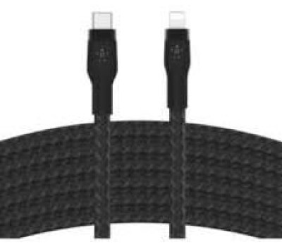 BELKIN Кабель BoostCharge PRO Flex USB-C-Lightning Braided Silicone Cable. Длина: 3м. Цвет: черный