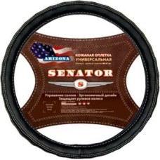 оплетка рулевого колеса SENATOR (OPLS0201) оплетка на руль Arizona M(38см), черный