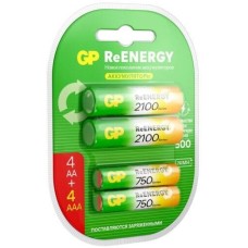 Аккумулятор GP (20273) ReEnergy - емкости 2000 и 750 мАч
