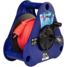 Удлинитель КОСМОС YKTK30m-4g(2.5)KG-IP4 - гн х 30 м - катушка треуг