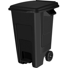Контейнер SPIN&CLEAN SC700921028 Freestyle для мусора с крышкой, на колесах, с педалью, 130л (PP), черный