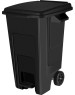 Контейнер SPIN&CLEAN SC700921028 Freestyle для мусора с крышкой, на колесах, с педалью, 130л (PP), черный