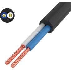 REXANT Провод соединительный ПВС 2x0,75 мм², черный, длина 10 метров, ГОСТ 7399-97