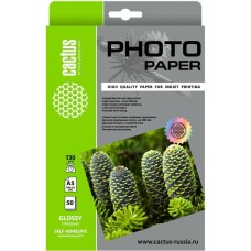 Фотобумага CACTUS Фотобумага CS-GSA513050, A5, для струйной печати, 50л, 130г/м2, покрытие глянцевое