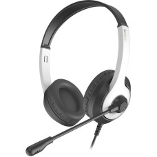A4TECH Наушники с микрофоном Fstyler FH100U white/black 2м накладные USB (FH100U (PANDA))