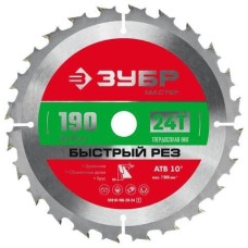 ЗУБР Пильный диск 36910-190-20-24_z01, по дереву, 190мм, 1.4мм, 20мм