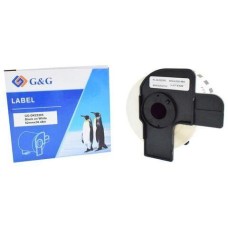 Картридж G&G Картридж GG-DK22205, 62мм, черный шрифт, белый фон, 30.48м ( GG-DK22205