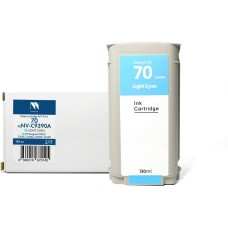 Картридж струйный NV PRINT Струйный картридж NVP 70 (NV-C9390A) Light Cyan для HP DesignJet Z2100/Z3100/Z3200 (130 мл) совместимый