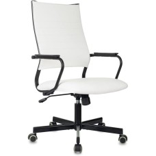 БЮРОКРАТ Кресло руководителя CH BALANCE PU белый экокожа крестов. металл черный