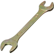 СИБРТЕХ Ключ рожковый, 19 х 22 мм, желтый цинк 14311