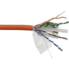 LANMASTER Кабель информационный LAN-6AFTP-LSZH-OR кат.6A FTP 4 пары 23AWG LSZH внутренний 305м оранжевый