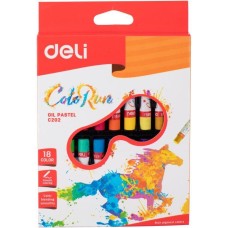 DELI Масляная пастель ColoRun EC20210 18цв. картон.кор./европод