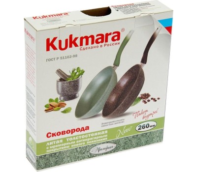 Сковорода KUKMARA СМТ-262а д.26 темный мрамор