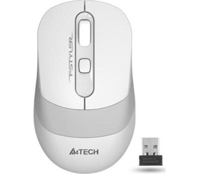 Мышь A4TECH FStyler FG10 белый/серый оптическая (2000dpi) беспроводная USB