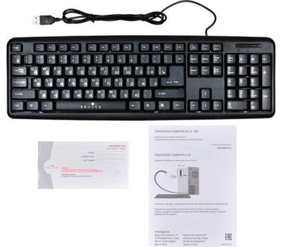 Клавиатура проводная ОКЛИК 180M черный USB