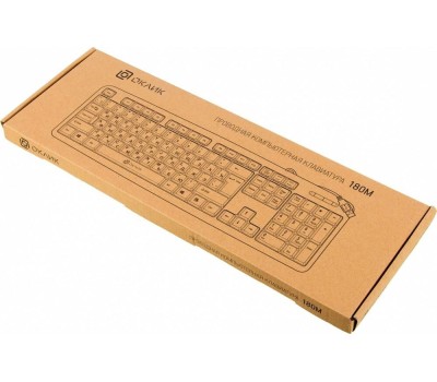 Клавиатура проводная ОКЛИК 180M черный USB