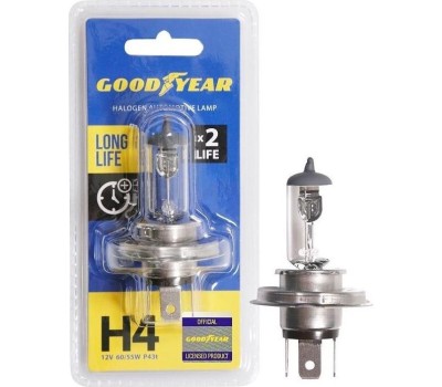 Лампа галогенная GOODYEAR GY014122 лампа галогенная автомобильная Н4 12V 60/55W P43t Long Life