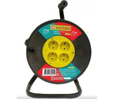 Удлинитель КАЛИБР на катушке УСК2-4-25 (2х2,5)