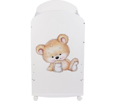Кроватка ФЕЯ Кроватка детская Фея 701 Медвежонок, белый (1 кор.)
