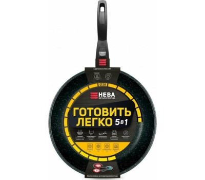 Сковорода НЕВА МЕТАЛЛ ПОСУДА GL2028 а/пр литая 28см съемн/руч Готовить легко stone