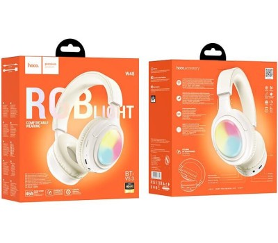 Наушники HOCO (6942007618823) W48 Bluetooth 5.3 Milky White