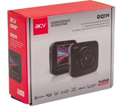ACV Видеорегистратор GQ119 черный 1080x1920 1080p 120гр. GP2247