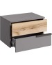 Модульная мебель МЕБЕЛЬ-КОМПЛЕКС ЙОРК Тумба прикроватная Серый шифер/Дуб Делано