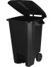 Контейнер SPIN&CLEAN SC700921028 Freestyle для мусора с крышкой, на колесах, с педалью, 130л (PP), черный