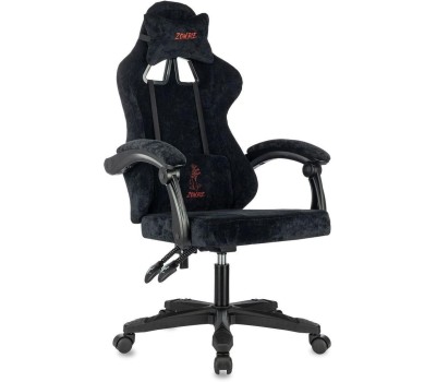 ZOMBIE Кресло игровое Apocalypse, ткань, до 120кг, шарнирные подлокотники, черный