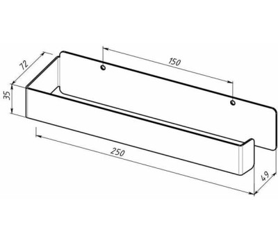 REXANT Держатель для бумажных полотенец, настенный, монтаж без сверления, черный