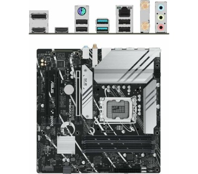 Материнская плата ASUS PRIME B760M-A WIFI (Socket 1700, mATX, 4xDDR5(128GB), 2xHDMI 2.1/DP, 3xPCIe 4.0x16, 1xLAN (2.5GbE), Wi-Fi, BT, 4xSATA 6Gb/s, 2xM.2, 2xUSB 3.2, 4xUSB 2.0, 1xPS/2)(90MB1EL0-M1EAY0)