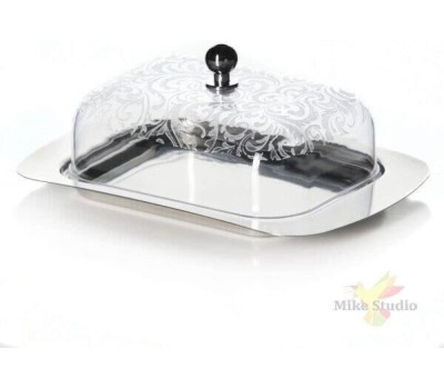 Масленка AGNESS МАСЛЕНКА С ПЛАСТИКОВОЙ КРЫШКОЙ 19*12*7 СМ (КОР=24ШТ.) 912-010