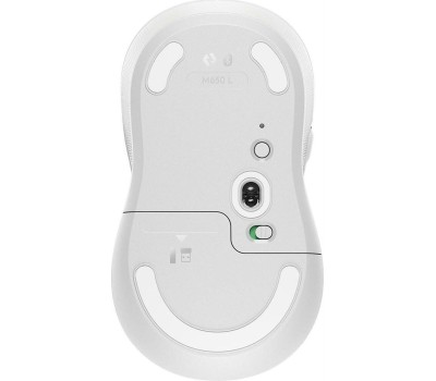 LOGITECH Мышь беспроводная M650, Bluetooth/Радио, оптическая, USB, 4000dpi, белый и серый [910-006392]