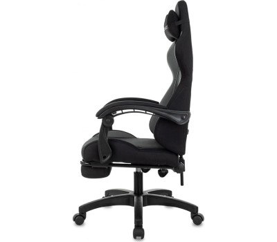 Кресло компьютерное игровое ZOMBIE Кресло игровое Shadow, ткань, до 120кг, черный/серый