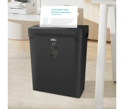 шредеры DELI Уничтожитель бумаг ET015, с автоподачей, P-4, 4х33 мм, 5 лист. одновременно, 10л