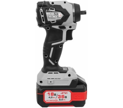 Ударный гайковерт ИНТЕРСКОЛ Ударный гайковерт ГАУ-250/36ВЭ, 2Ач, без ЗУ, с двумя аккумуляторами [863.2.2.70]